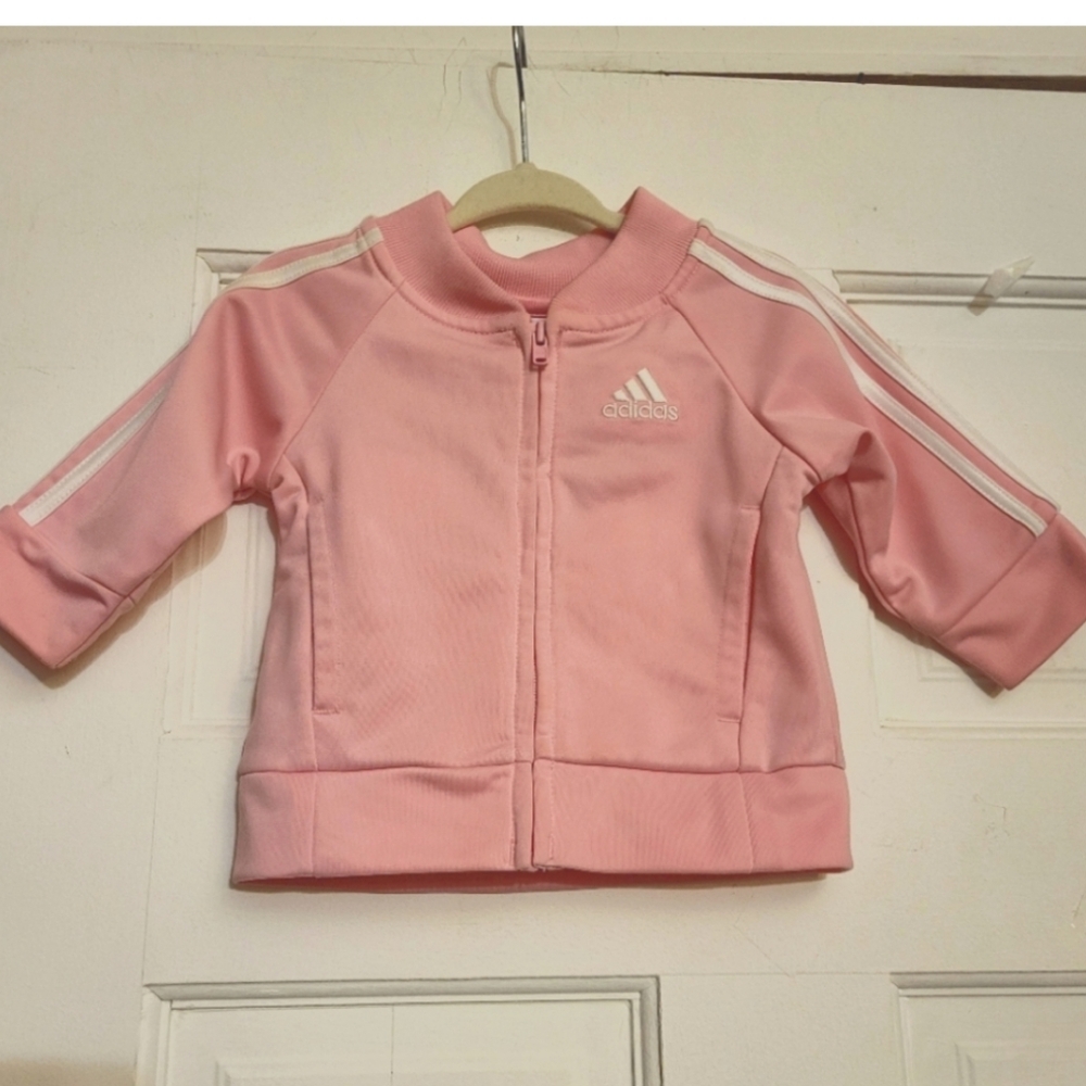 Adidas 3-M Old Pink Infant Sweatsuit With Embroidery Trefoil Logo